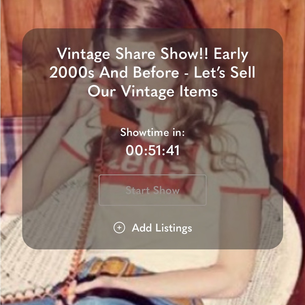 Vintage Show Listing! Like to be notified